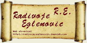 Radivoje Eglenović vizit kartica
